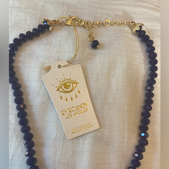 Eye Candy Jeweled Peacock Necklace with Blue Crystals New w/ Tags - Picture 13 of 14